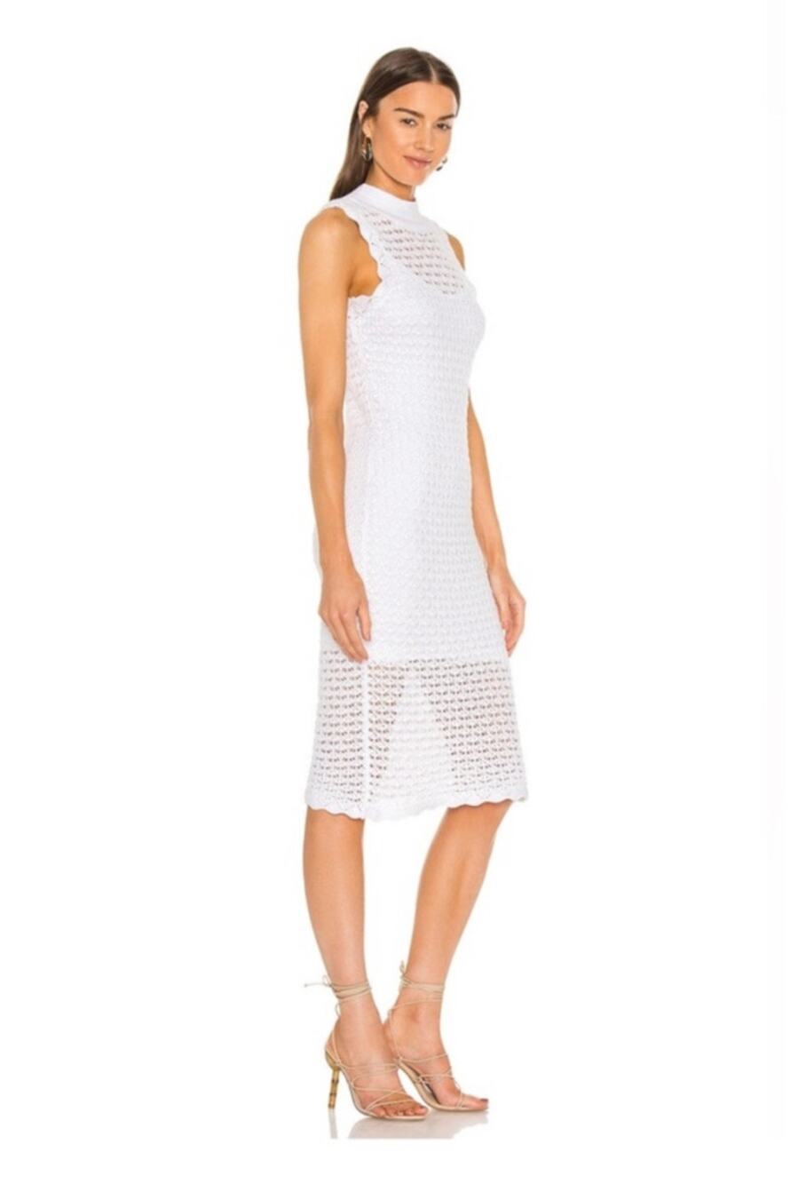 525 Born in BKLYN Crochet Knit Dress – Size Large – Bleach White NEW